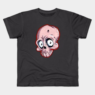 Side Eye Skull Guy Kids T-Shirt